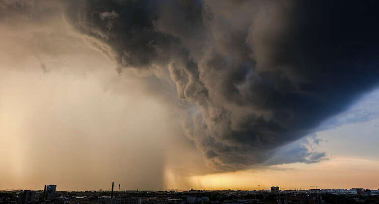 Code oranje vanwege hagel en zware wind